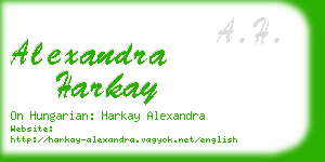 alexandra harkay business card